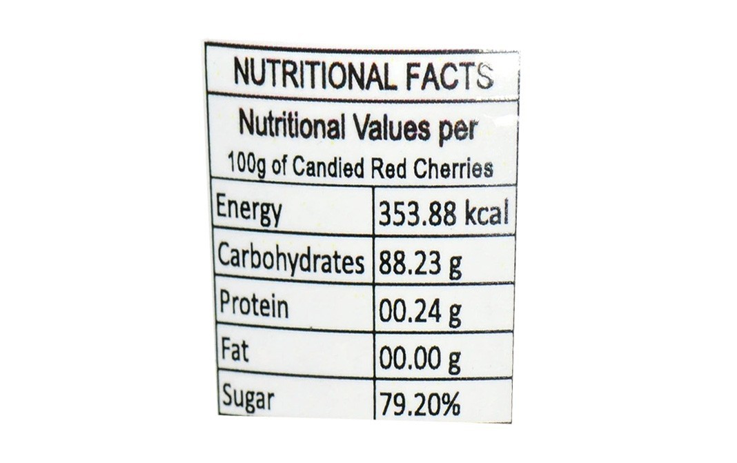 Ambrosia Delicatessen Candied Red Cherries    Jar  250 grams